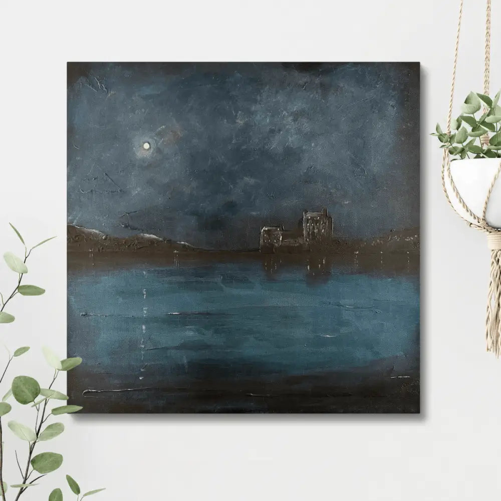Eilean Donan Castle Twilight - Scottish Available Original Paintings - Historic & Iconic Art Gallery Scotland