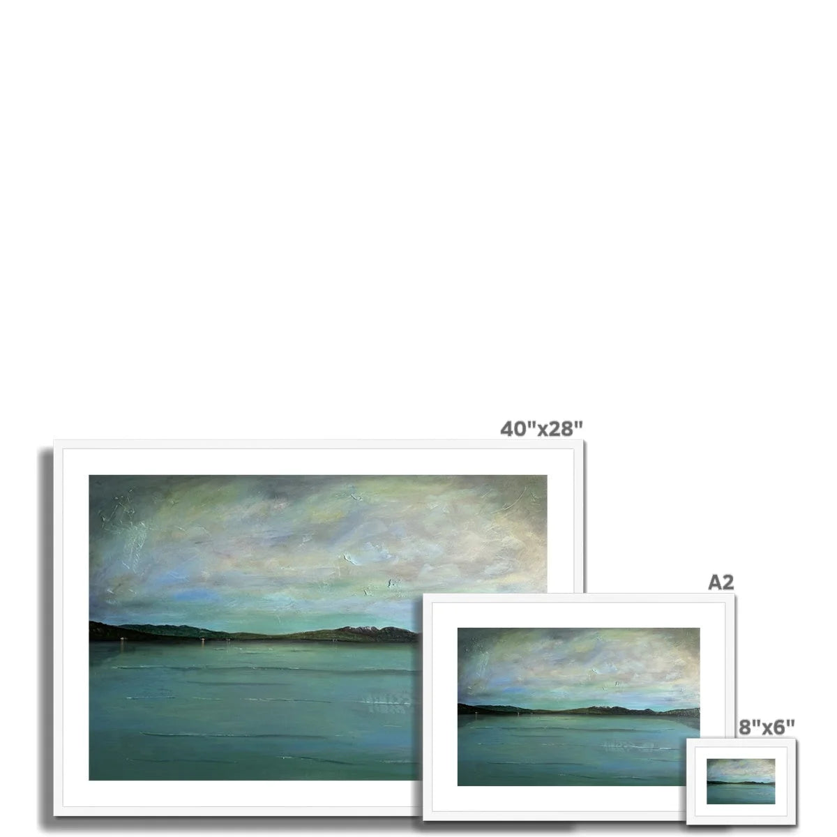 An Emerald Loch Lomond Framed & Mounted Print - Lochs Mountains Art Gallery Scotland Worldwide Shipping Scottish and Paintings Prints