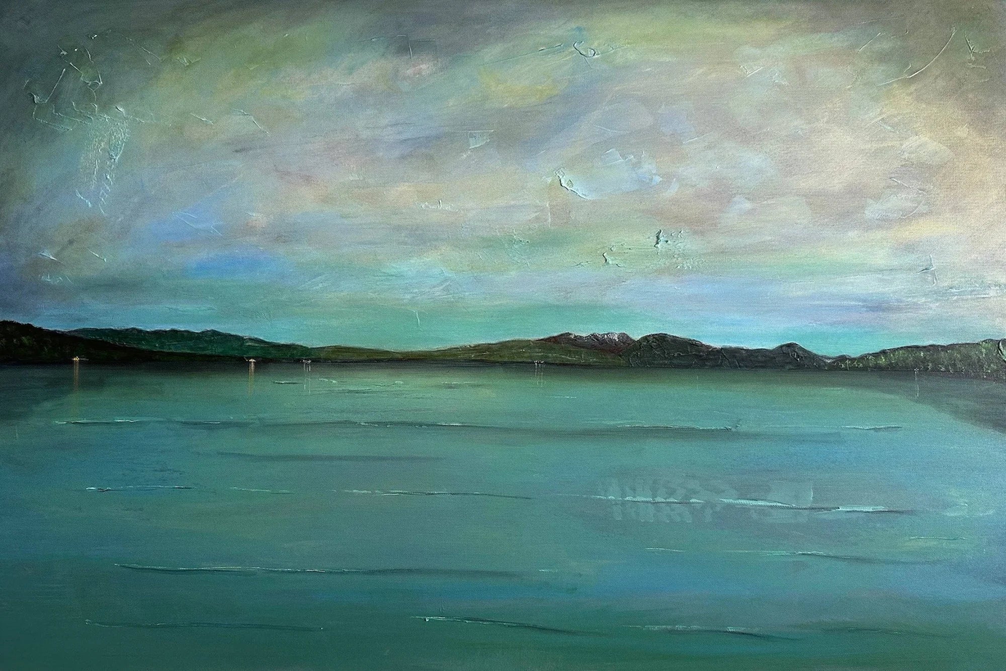 An Emerald Loch Lomond | Statement Interior Wall Art from Scotland - Lochs & Mountains Gallery Worldwide Shipping Painting Serene Lake