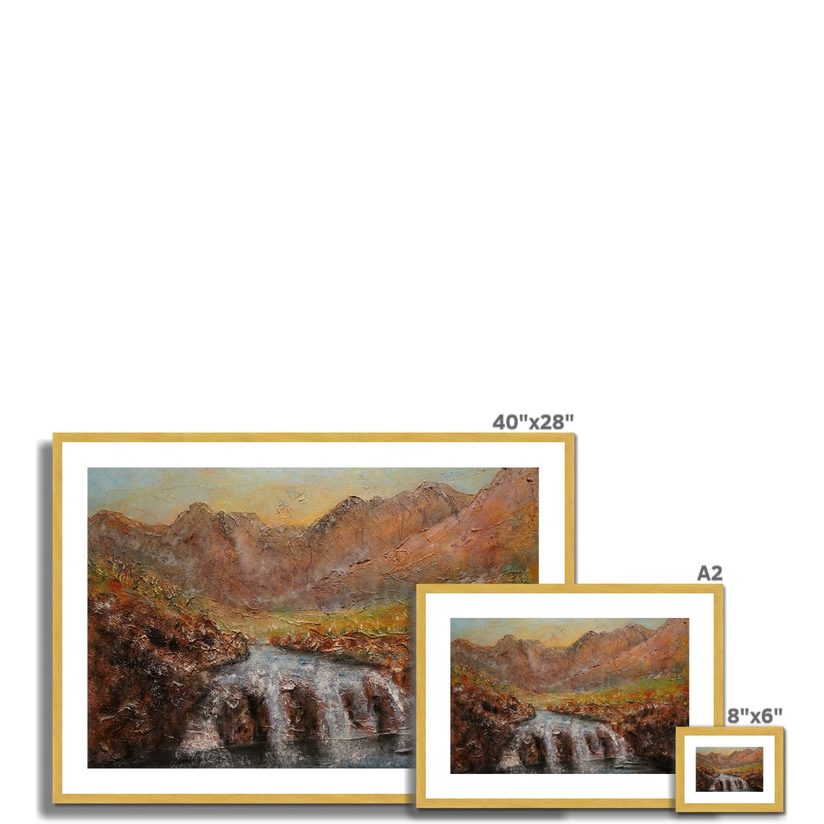 Fairy Pools Dawn Antique Framed & Mounted Print