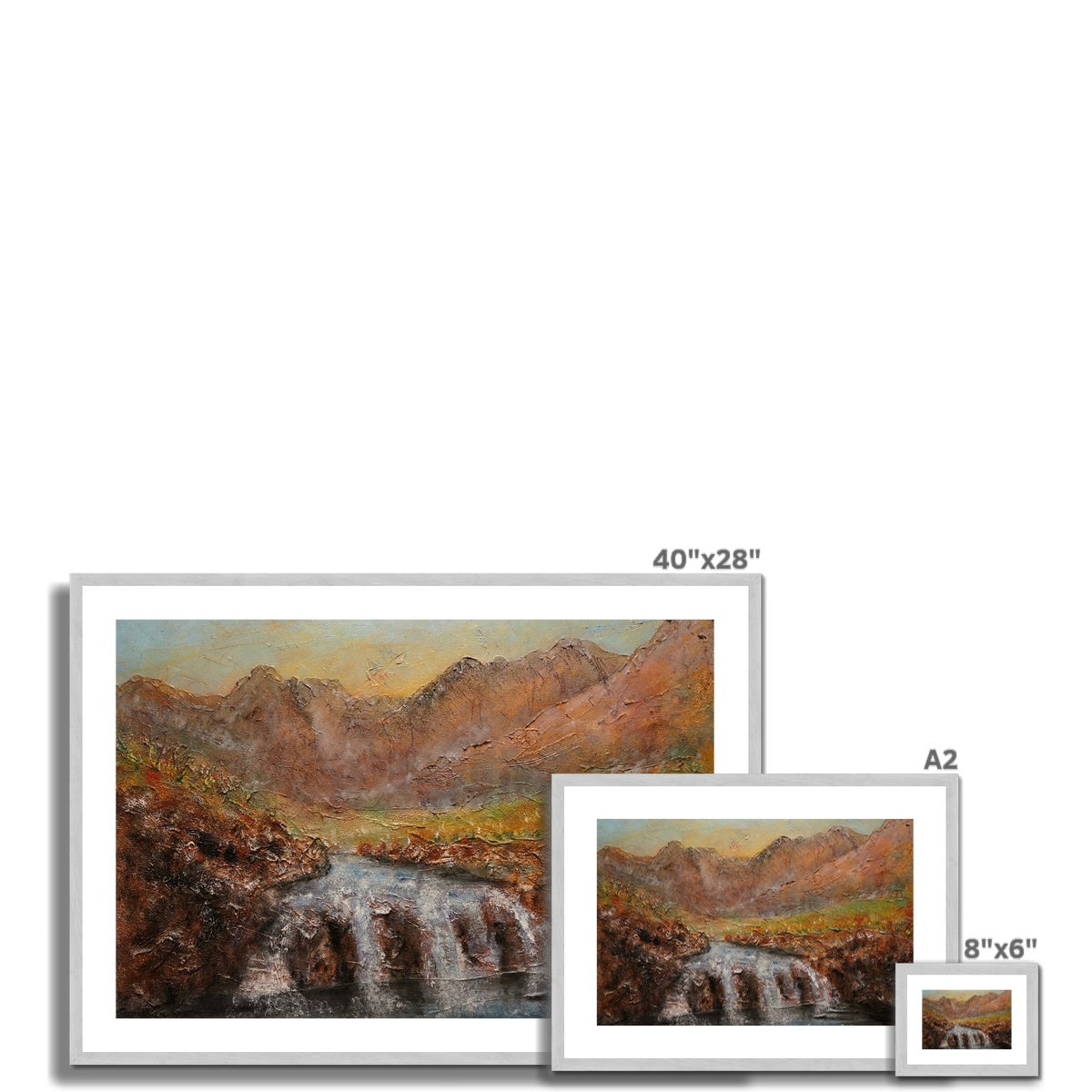 Fairy Pools Dawn Antique Framed & Mounted Print