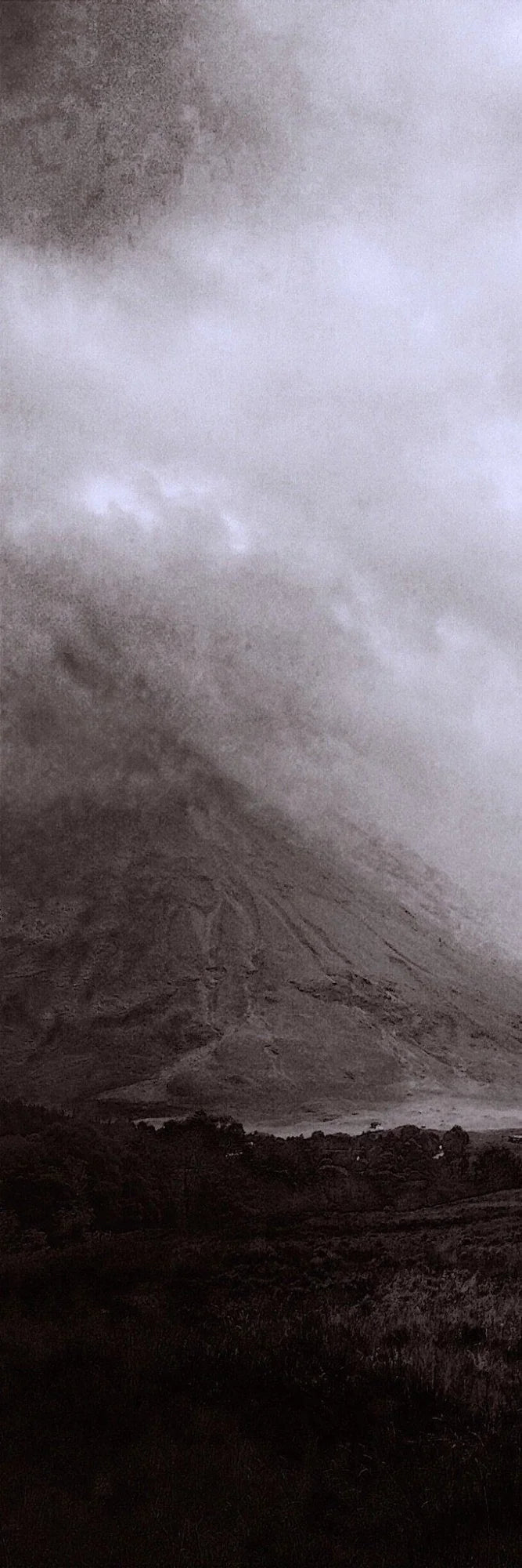 Glencoe Mist Triptych | Statement Interior Wall Art from Scotland - Gallery Worldwide Shipping Dramatic Landscape Dark Paintings | Prints