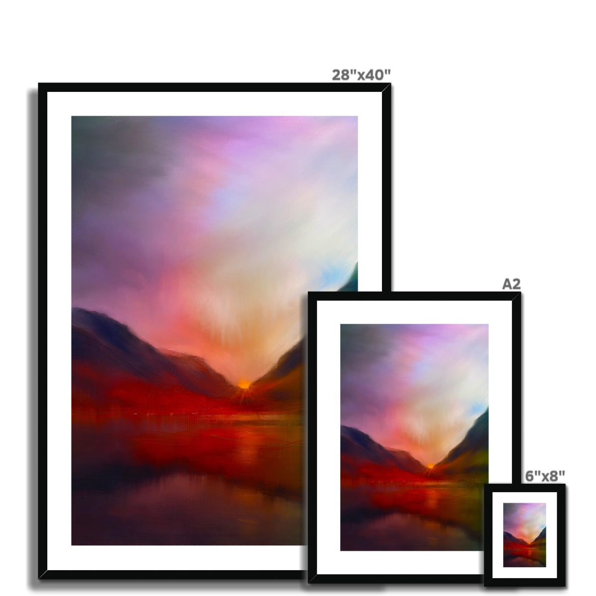 Glencoe Sunset Framed & Mounted Print
