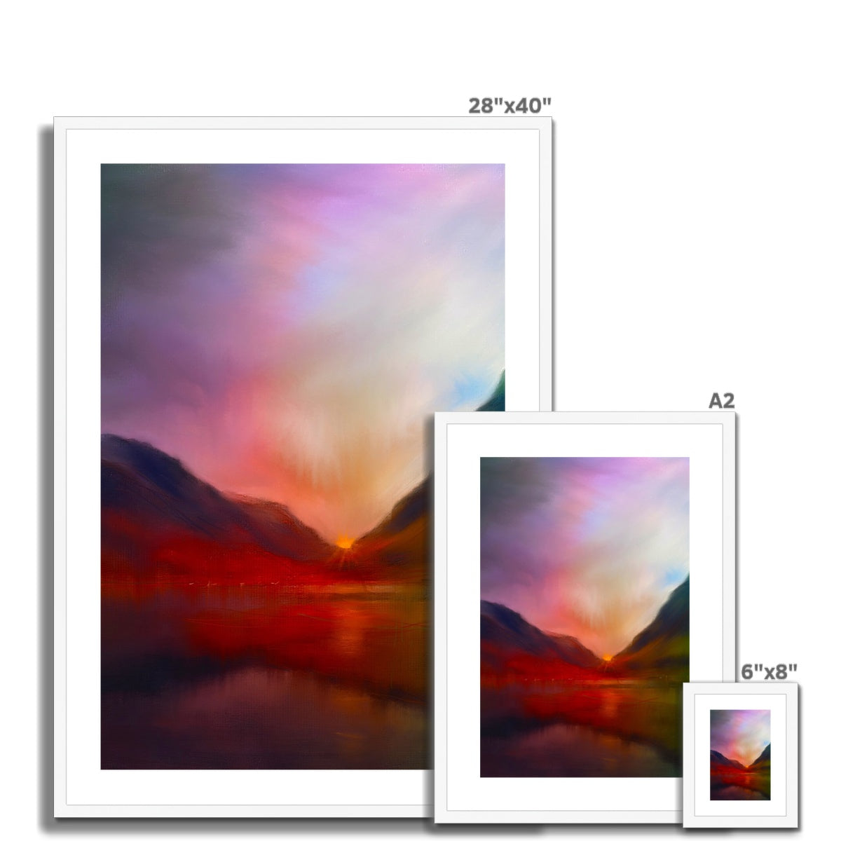 Glencoe Sunset Framed & Mounted Print