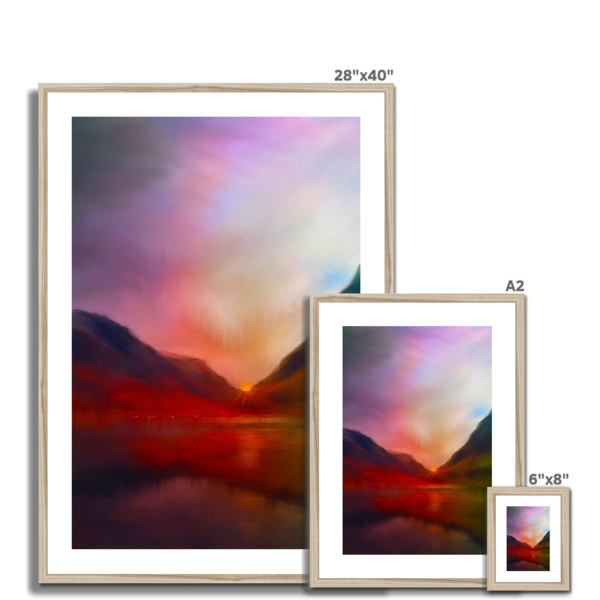 Glencoe Sunset Framed & Mounted Print