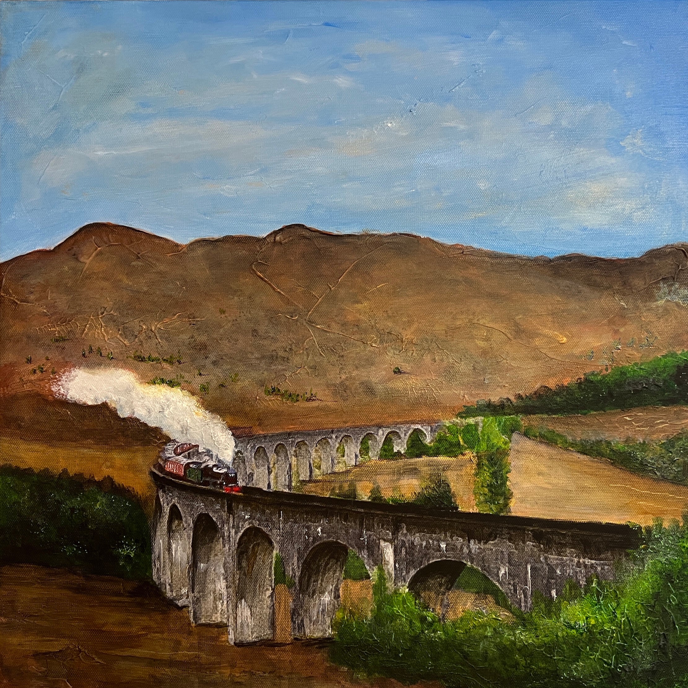 Glenfinnan Viaduct Scottish Landscape Painting