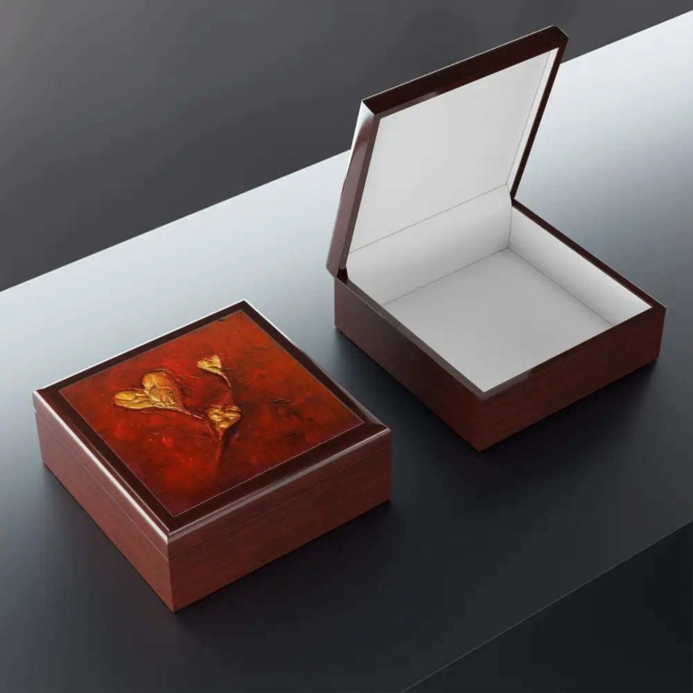 Moonlit Highland Wood Art Jewellery Box Kevin Scottish Artist