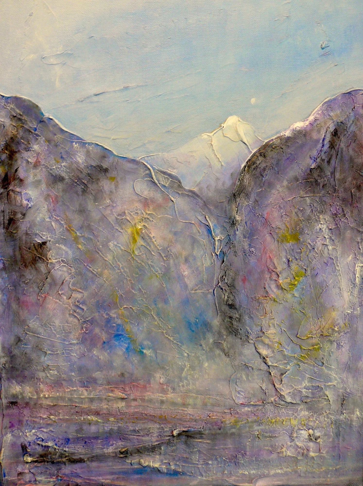 Hidden Valley Snow Original Painting - Scottish Artist Glencoe Art Gallery Scotland