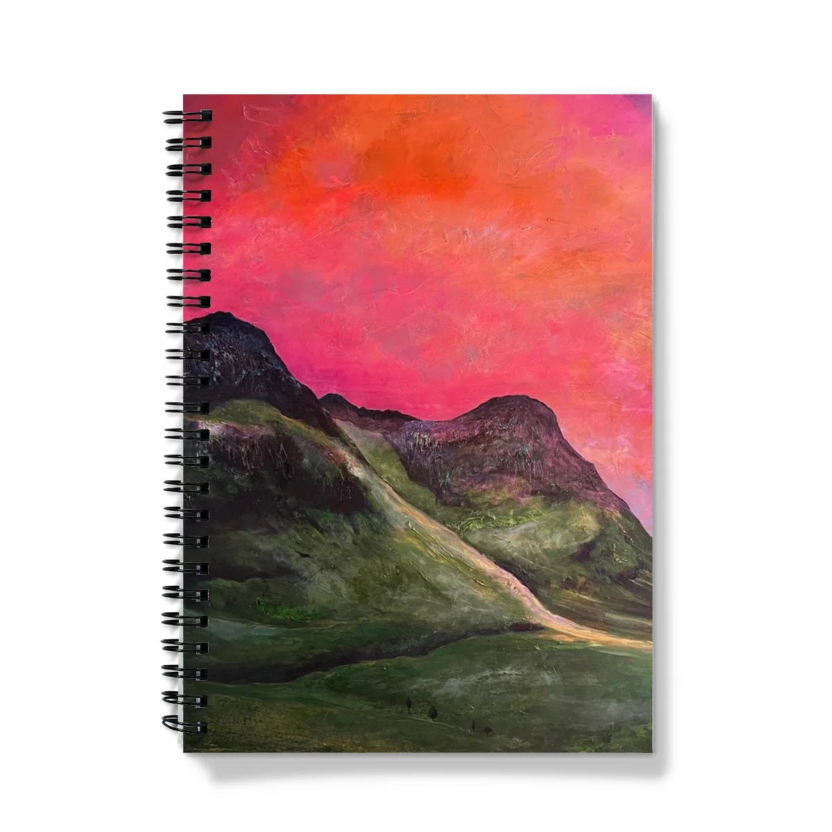 Into the Glencoe Dusk Notebook - Art Gallery Scotland Worldwide Shipping Paintings | Prints | Gifts