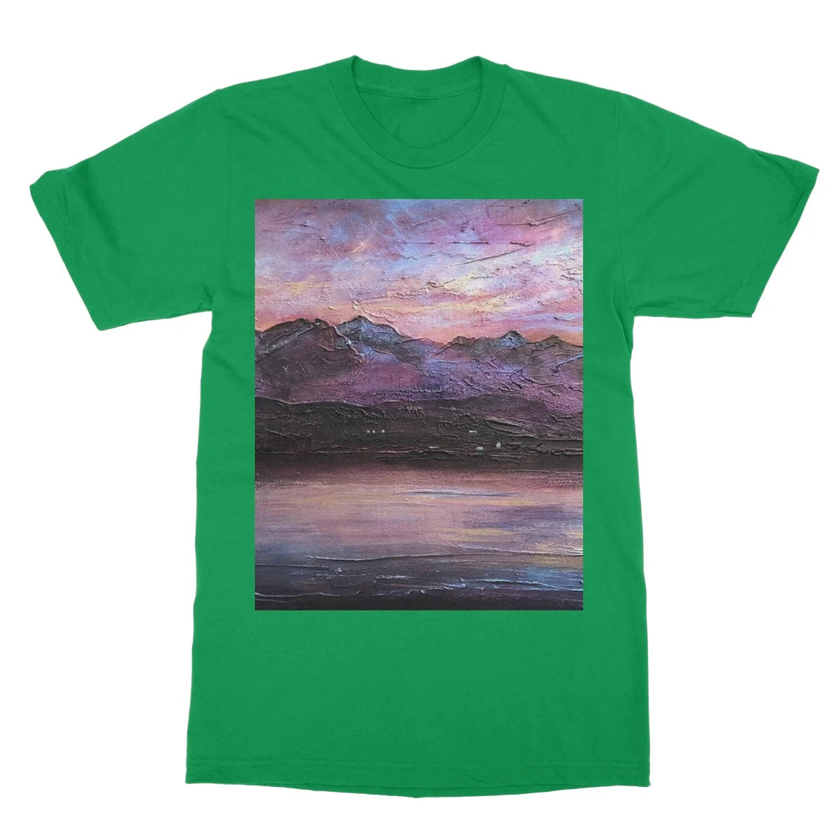 Last Skye Light Softstyle T-shirt - Art Gallery Scotland Worldwide Shipping Scottish Landscape Paintings and Prints