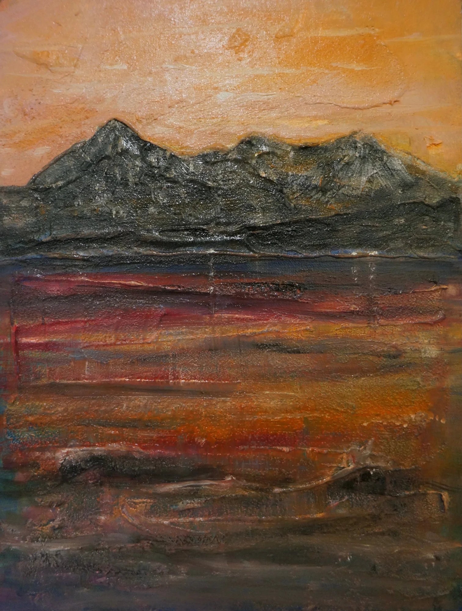 Loch Coruisk Dusk Original Painting - Scottish Artist Skye Art Gallery Scotland