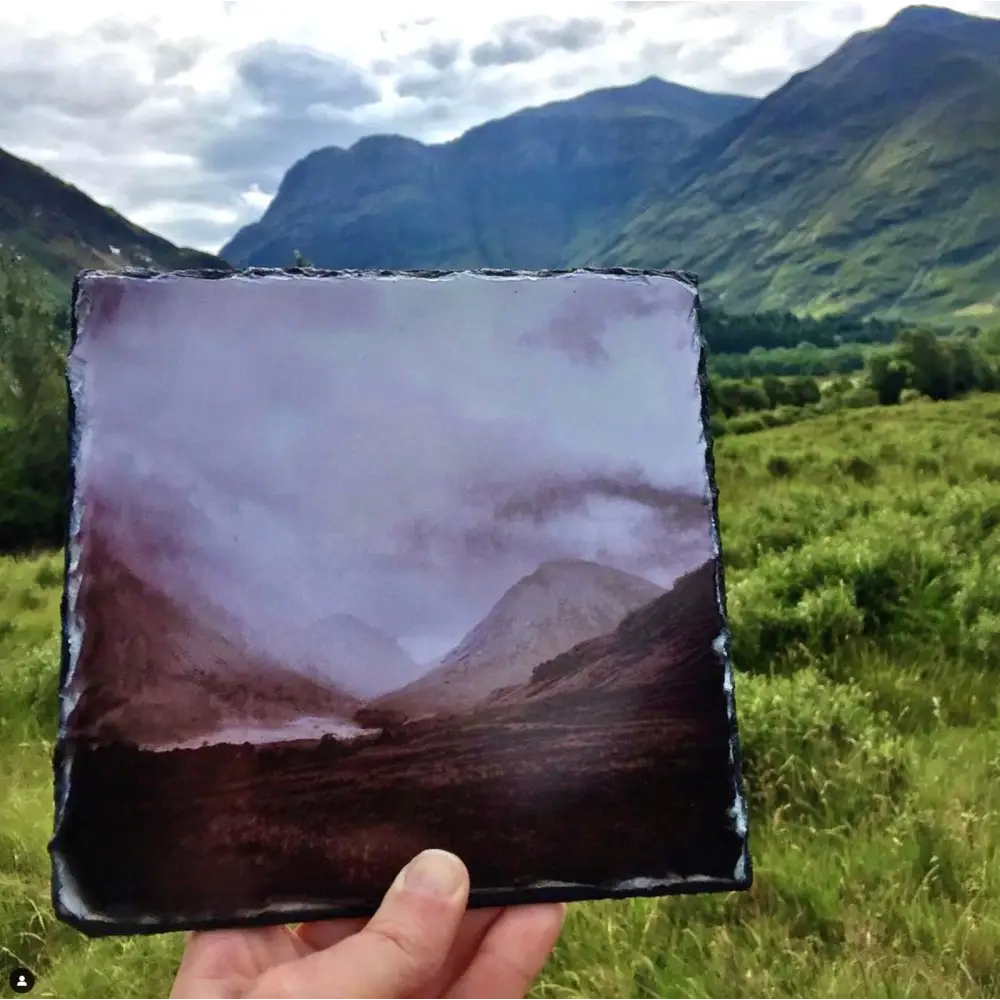 Kevin Hunter Scottish Slate Art Loch Faskally Dusk