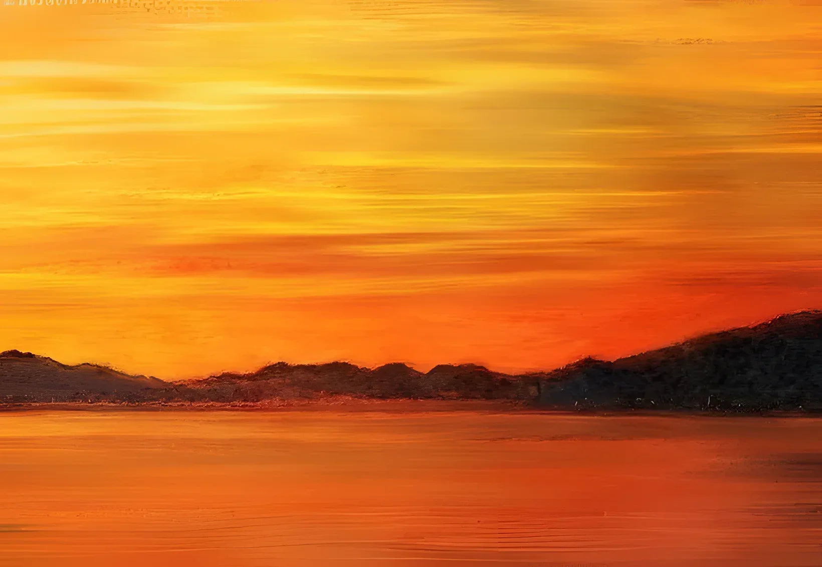 Loch Fyne Sunset Original Painting - Scottish Artist Lochs & Mountains Art Gallery Scotland