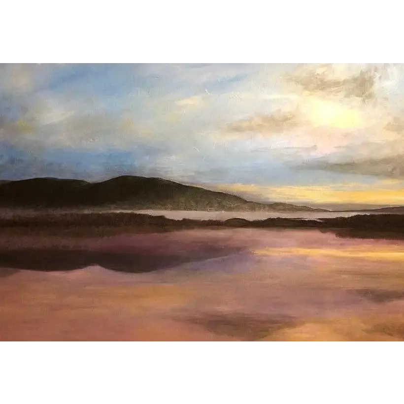 Serene landscape painting of Loch Garten by Scottish artist for Loch Garten art prints