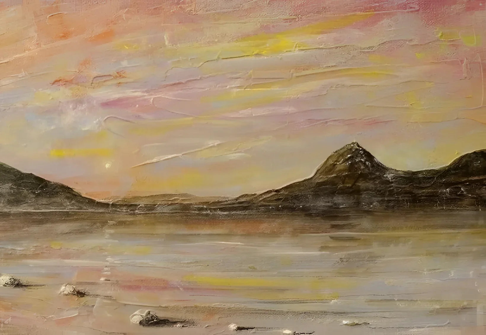 Loch Rannoch Dawn Original Painting - Scottish Artist Lochs & Mountains Art Gallery Scotland