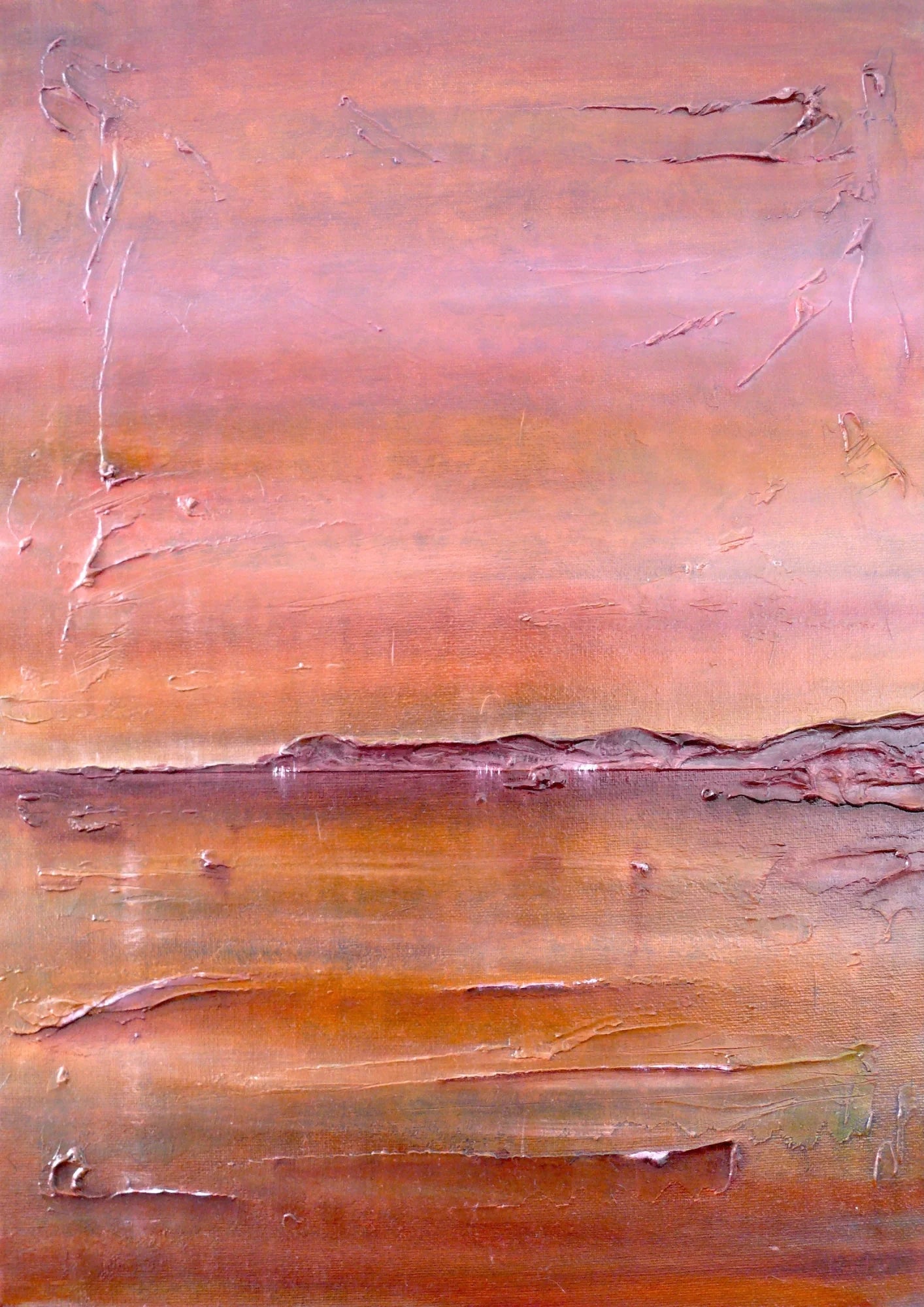 Lochmaddy Dusk Original Painting - Scottish Artist Hebridean Islands Art Gallery Scotland