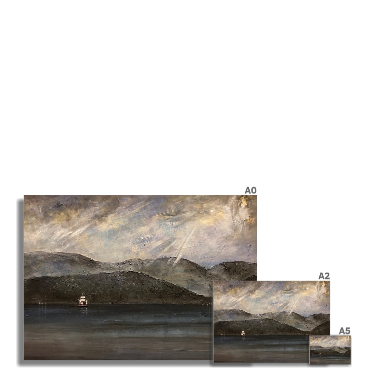 Lochranza Moonlit Ferry Fine Art Print