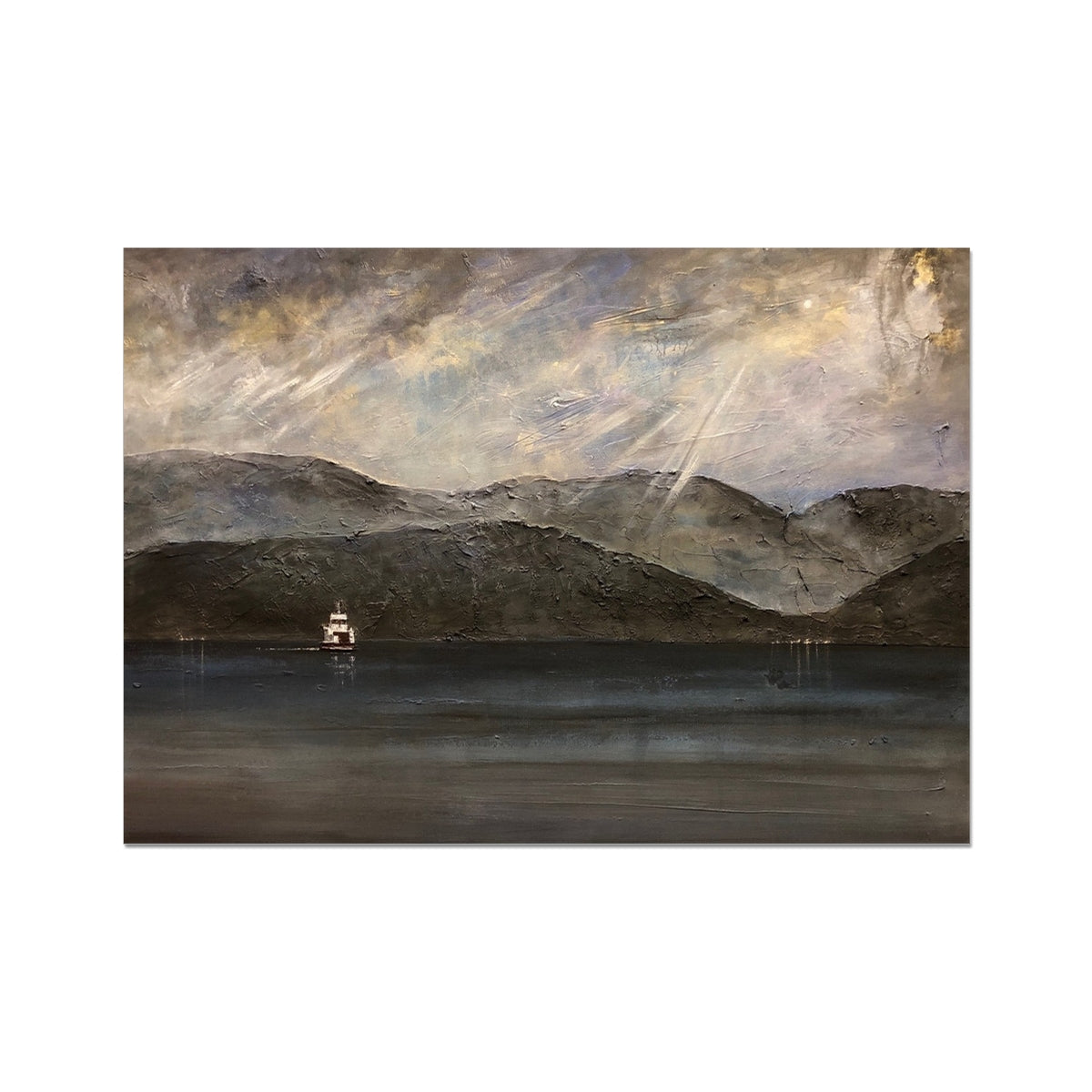 Lochranza Moonlit Ferry Fine Art Print
