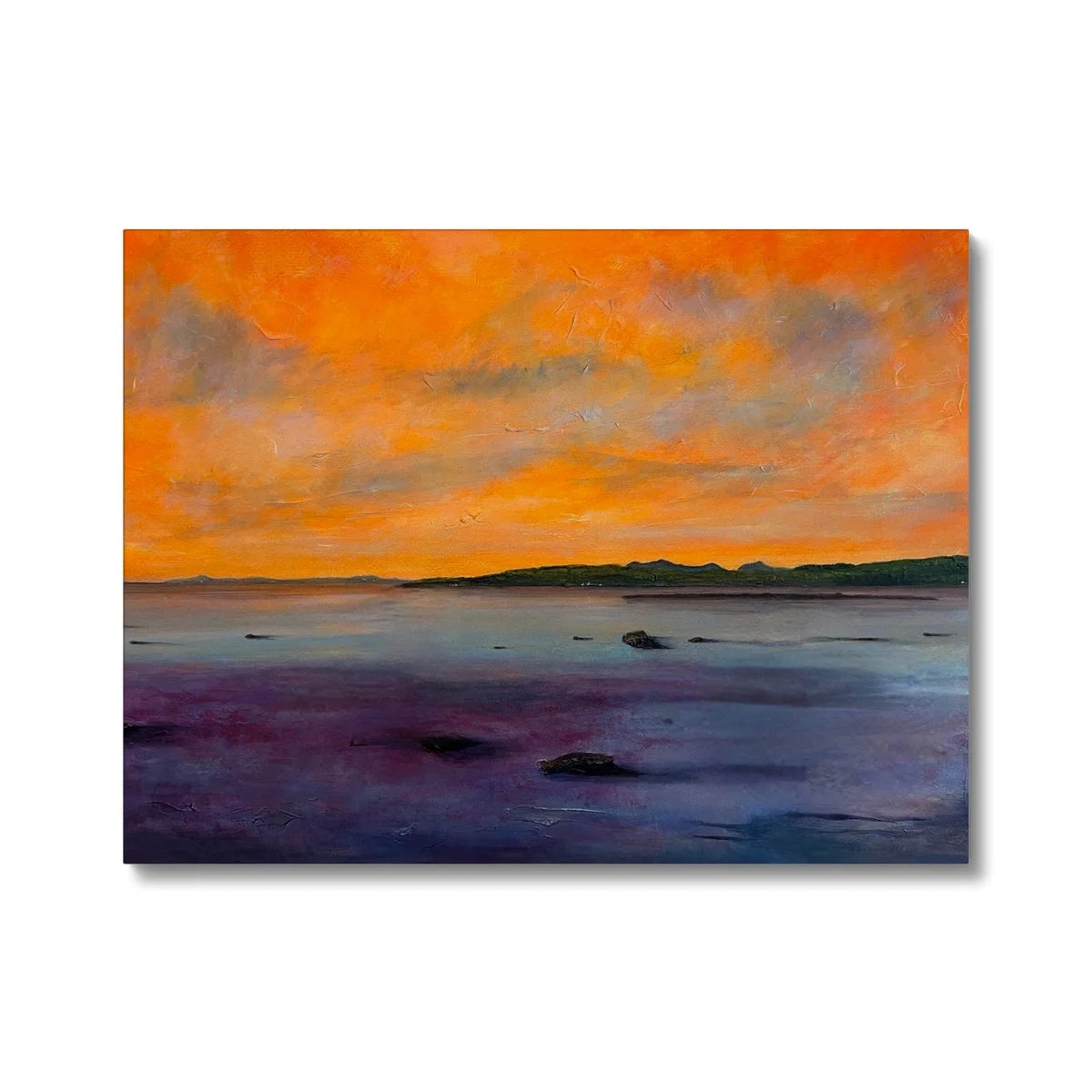 Looking from Largs Original Landscape Painting on Canvas - Arran Art Gallery Scotland Worldwide Shipping Paintings | Prints | Gifts