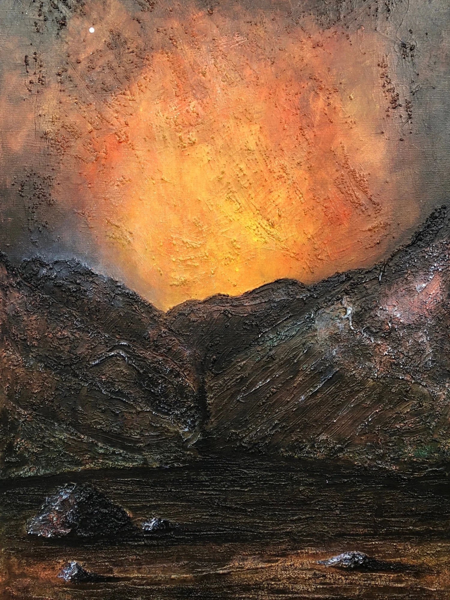 Lost Valley Moonlight | Simon Reeve Commission Painting Original - Scottish Artist Glencoe Art Gallery Scotland
