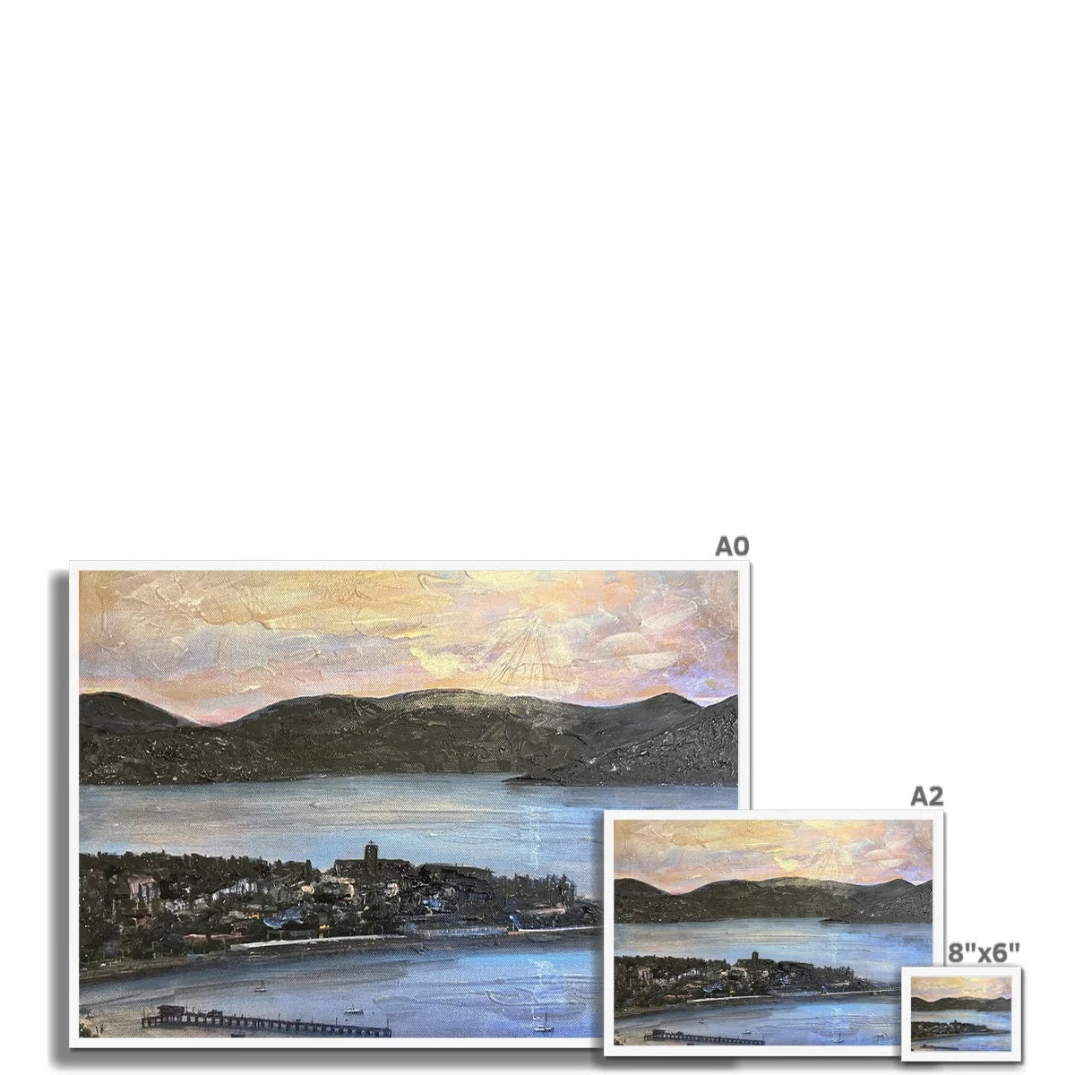 From Lyle Hill Framed Print - River Clyde Art Gallery Scotland Worldwide Shipping Scottish Artist Fine Prints and Paintings Collection