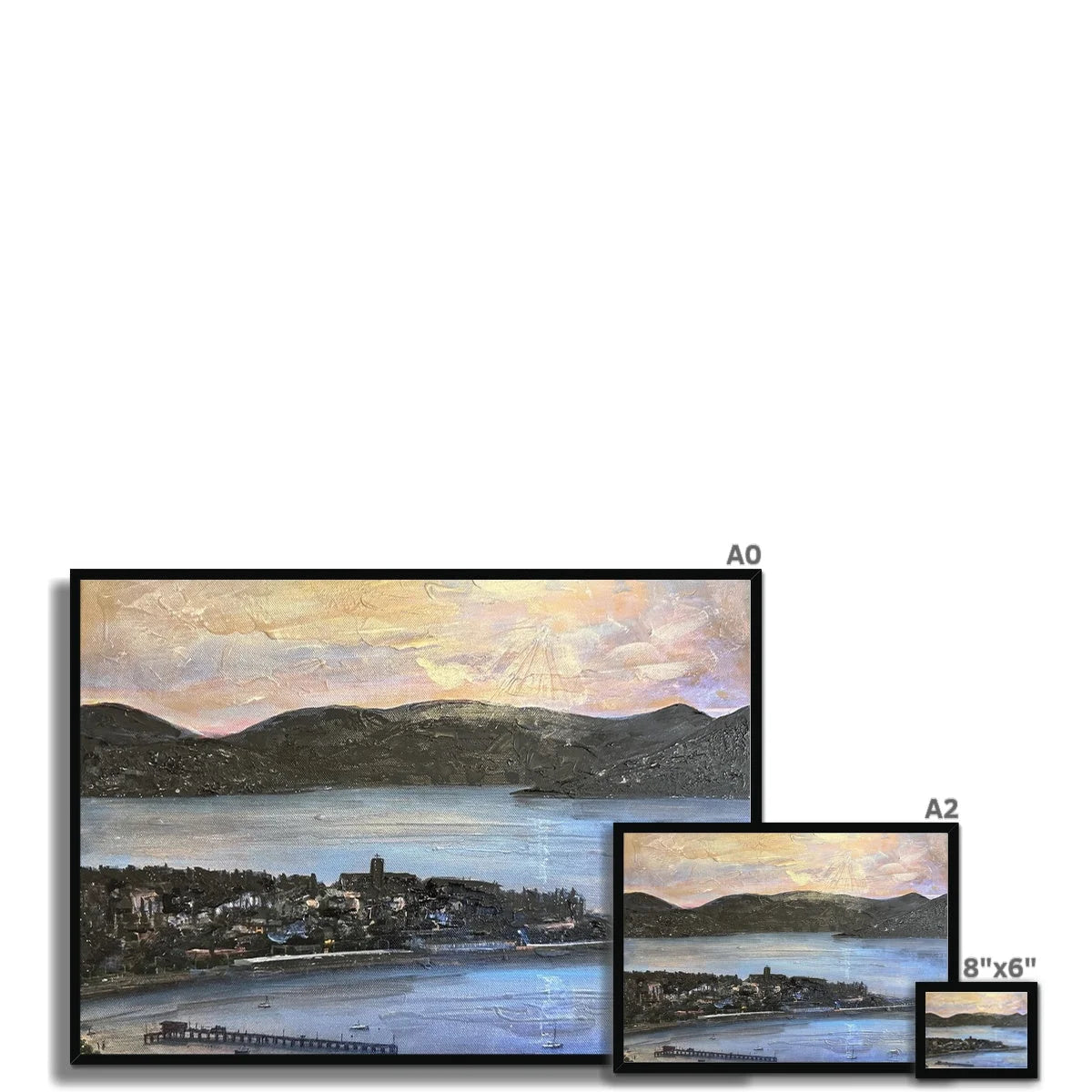 From Lyle Hill Framed Print - River Clyde Art Gallery Scotland Worldwide Shipping Scottish Artist Fine Prints and Paintings Collection