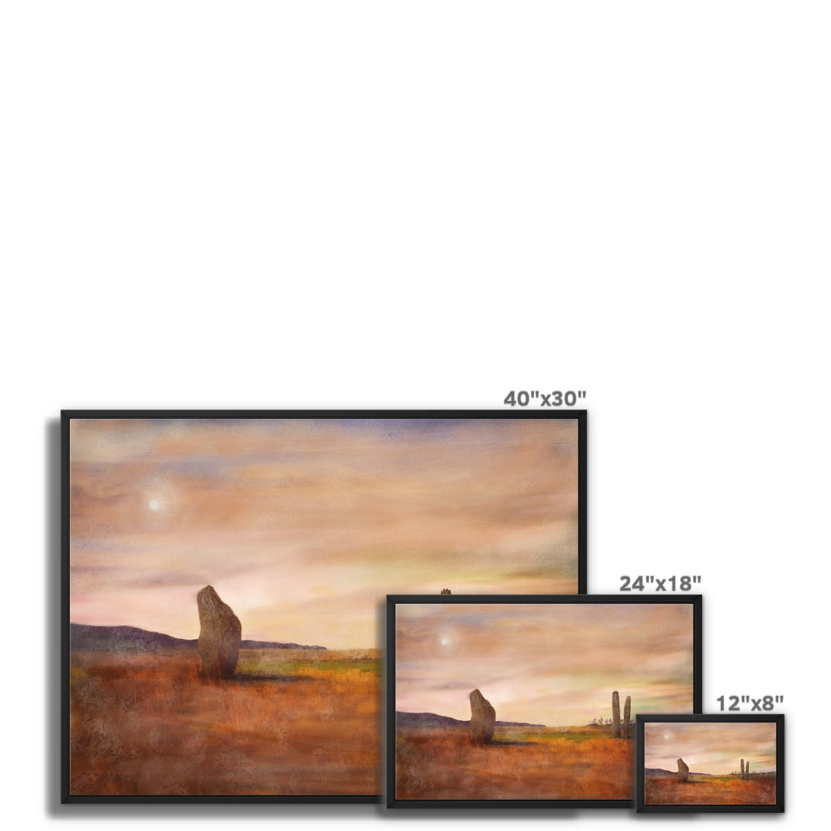 Machrie Moor Moonlight Framed Canvas