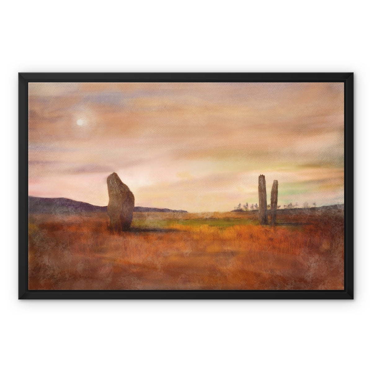 Machrie Moor Moonlight Framed Canvas