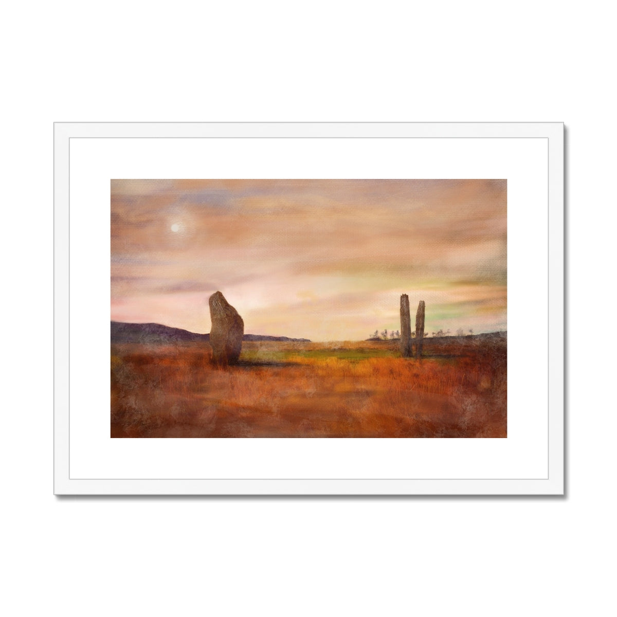 Machrie Moor Moonlight Framed & Mounted Print