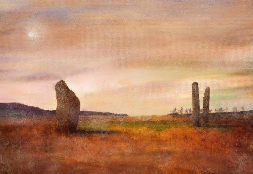 Machrie Moor Moonlight Scottish Landscape Painting