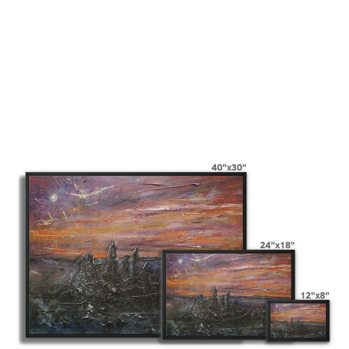 Moonlit Storr Skye Framed Canvas