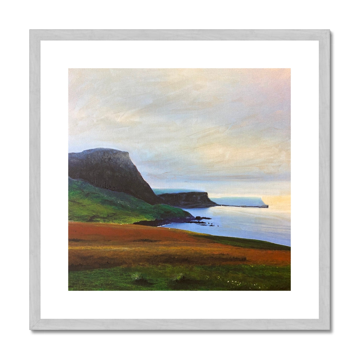 Neist Point Cliffs Antique Framed & Mounted Print
