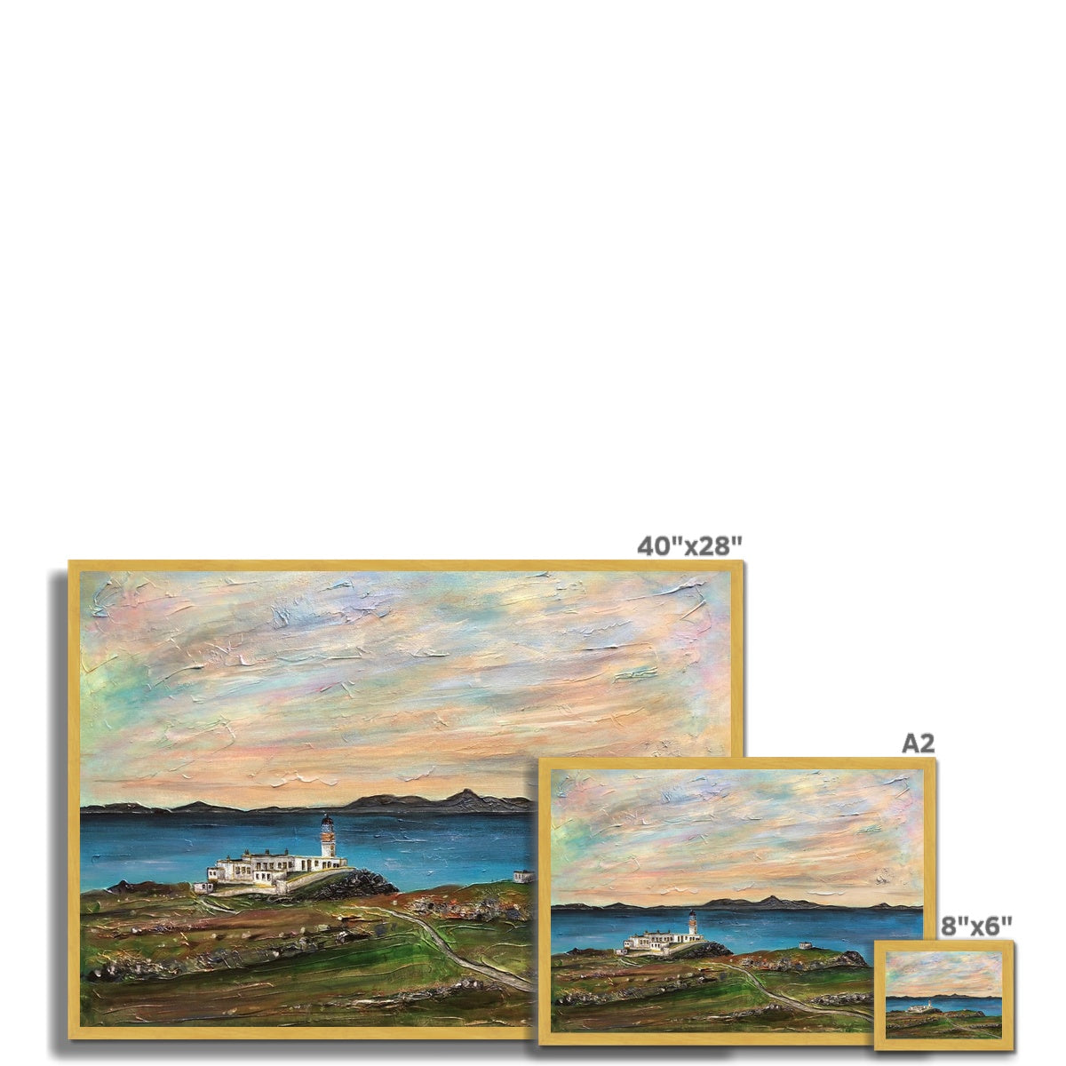 Neist Point Lighthouse Skye Antique Framed Print
