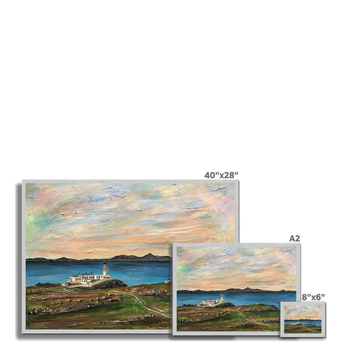 Neist Point Lighthouse Skye Antique Framed Print