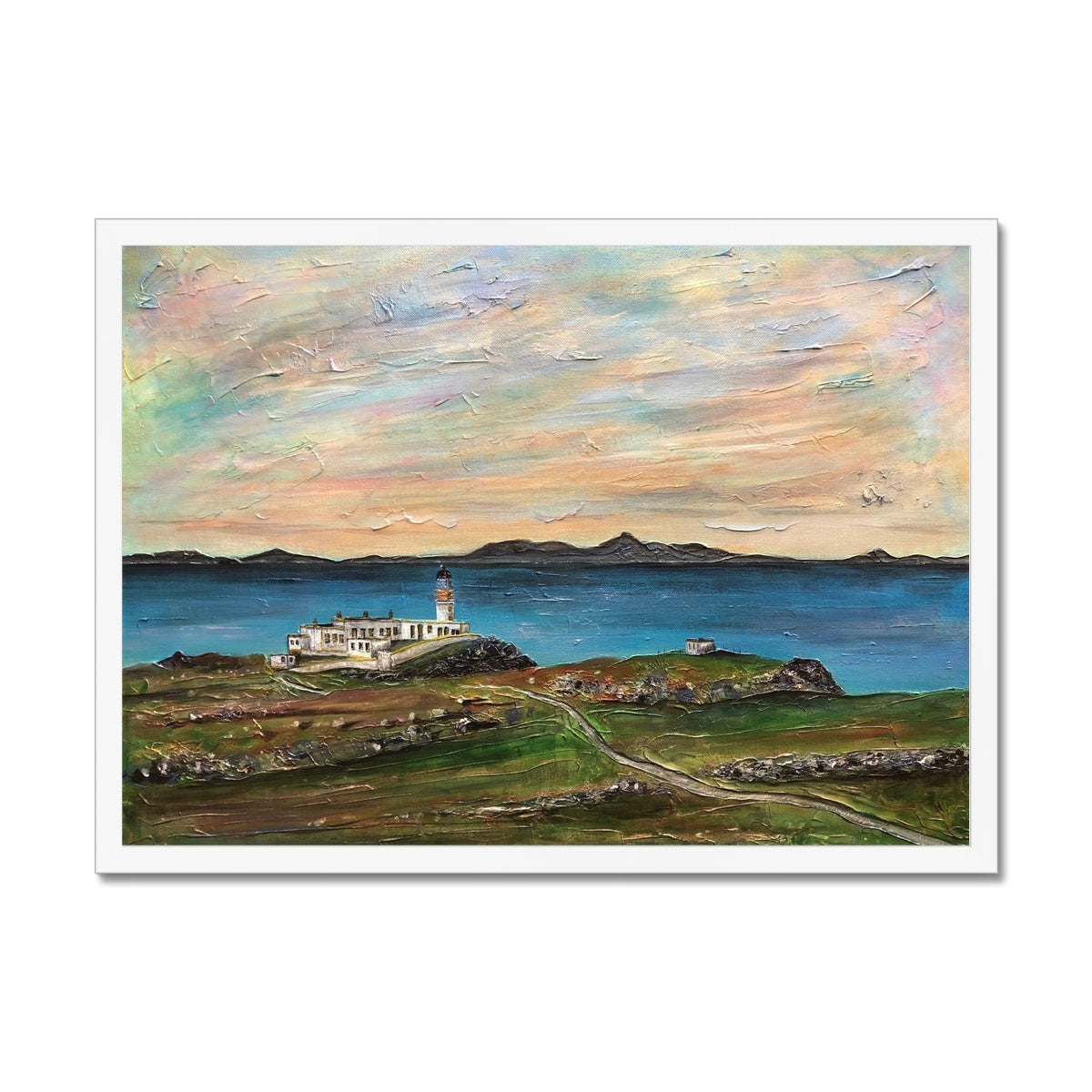 Neist Point Lighthouse Skye Framed Print