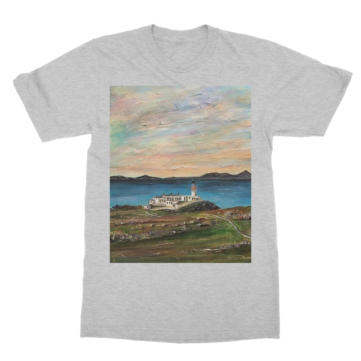 Neist Point Lighthouse Skye Softstyle T-shirt - Art Gallery Scotland Worldwide Shipping Paintings | Prints | Gifts
