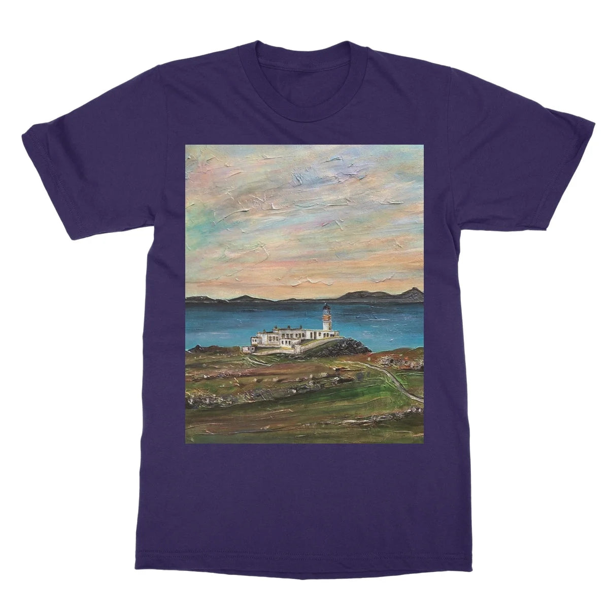 Neist Point Lighthouse Skye Softstyle T-shirt - Art Gallery Scotland Worldwide Shipping Paintings | Prints | Gifts