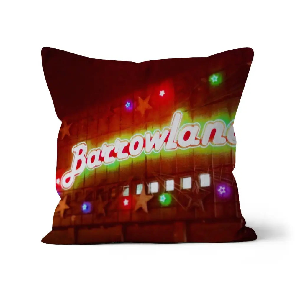 A Neon Glasgow Barrowlands Cushion