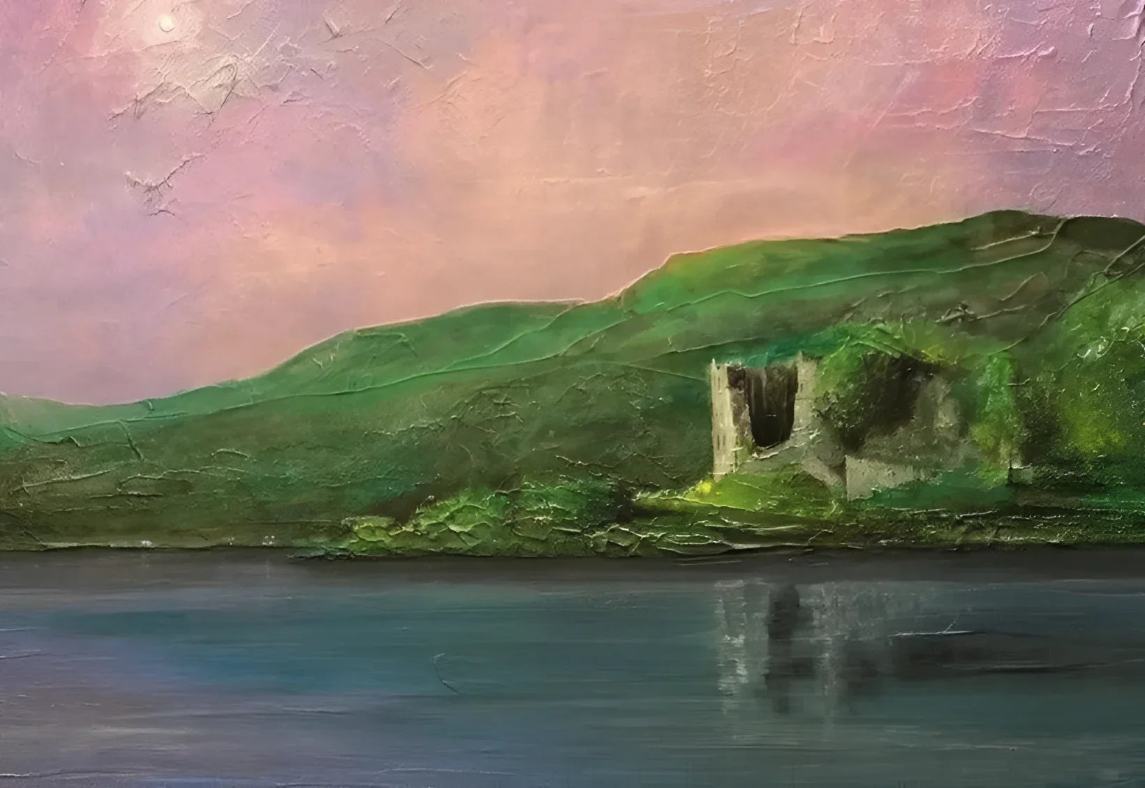 Old Castle Lachlan Original Painting - Scottish Artist Historic & Iconic Art Gallery Scotland