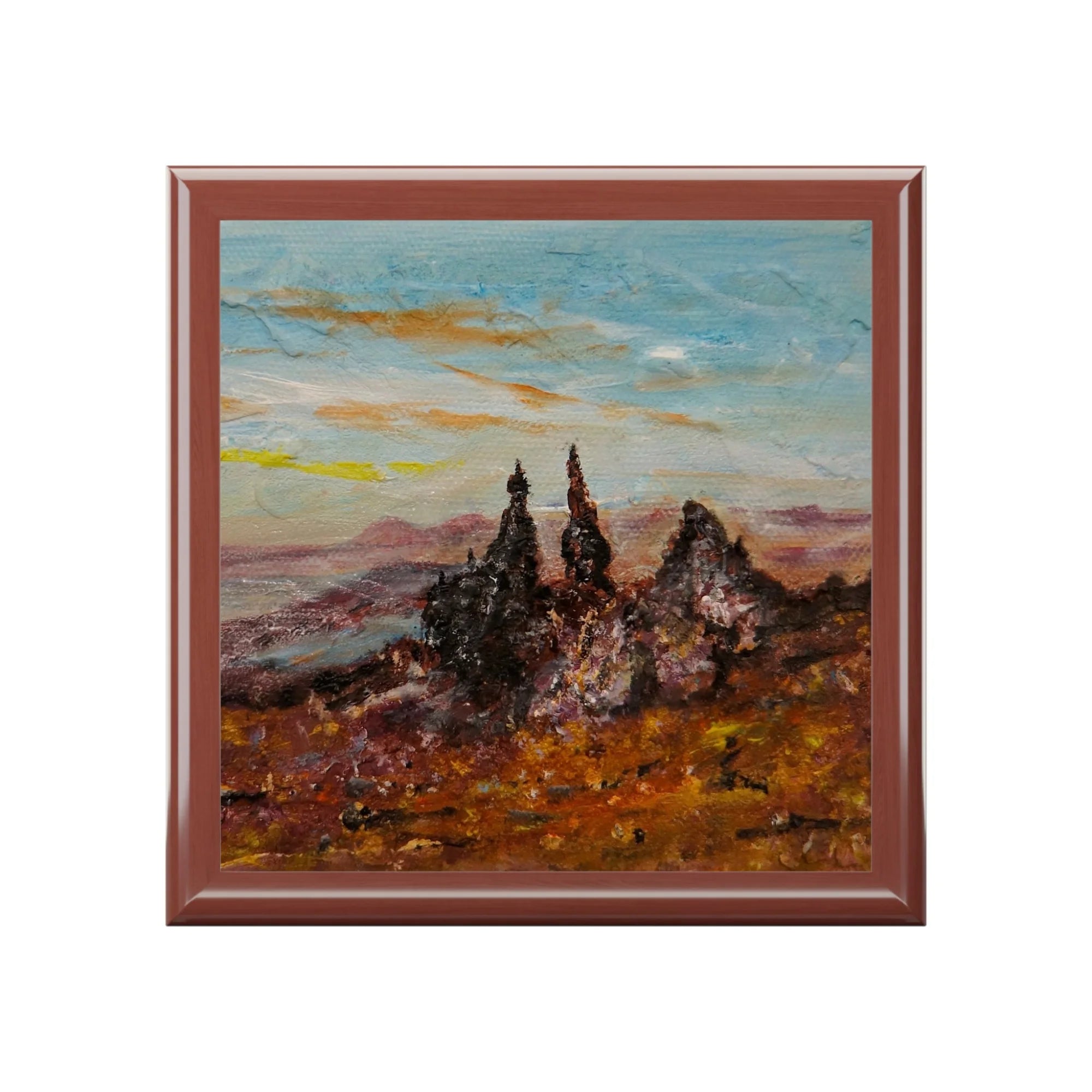 The Old Man of Storr Skye | Jewellery Box | Scotland - Art Gallery Worldwide Shipping Expressive Oil Painting Paintings | Prints | Gifts