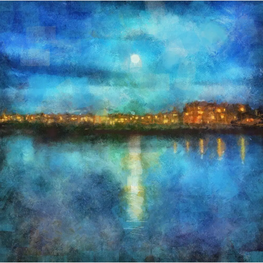Portobello Moonlight Statement Interior Wall Art Canvas