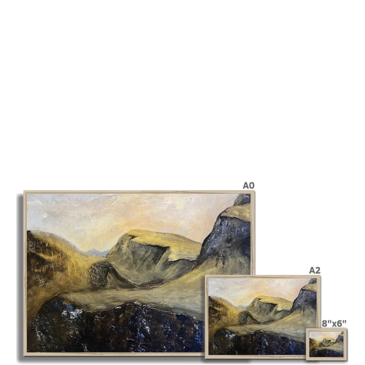 The Quiraing Framed Print - Skye Art Gallery Scotland Worldwide Shipping Paintings | Prints | Gifts from by Scottish Artist Hunter