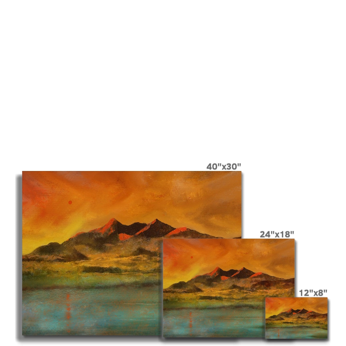 Red Moon Cuillin Canvas