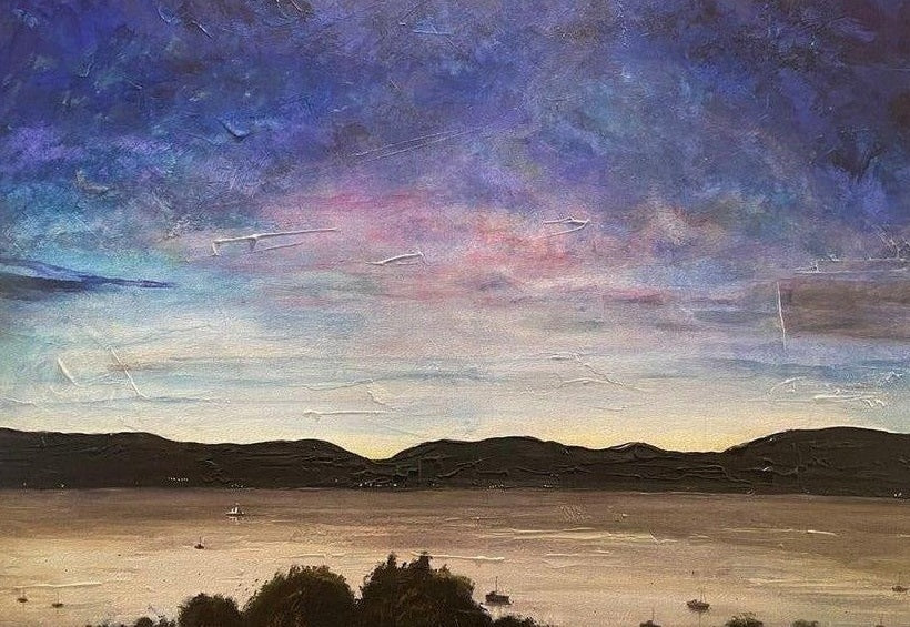 River Clyde Twilight Scottish Landscape Painting