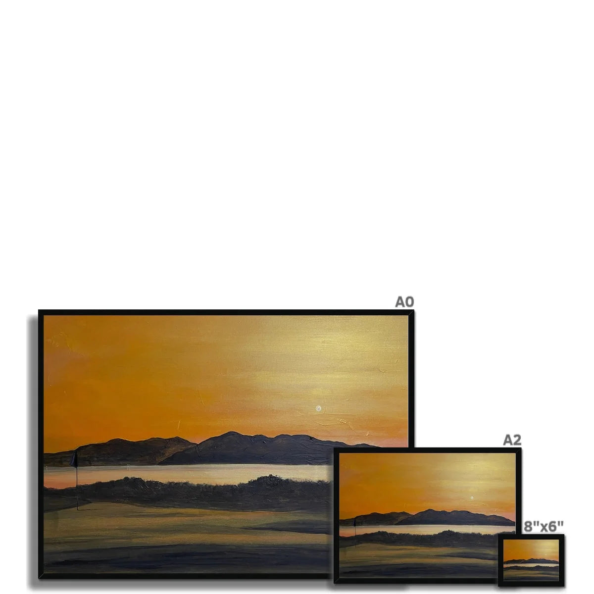 Royal Troon Golf Course 5th Green Framed Print - Arran Art Gallery Scotland Worldwide Shipping Paintings | Prints | Gifts from by Scottish