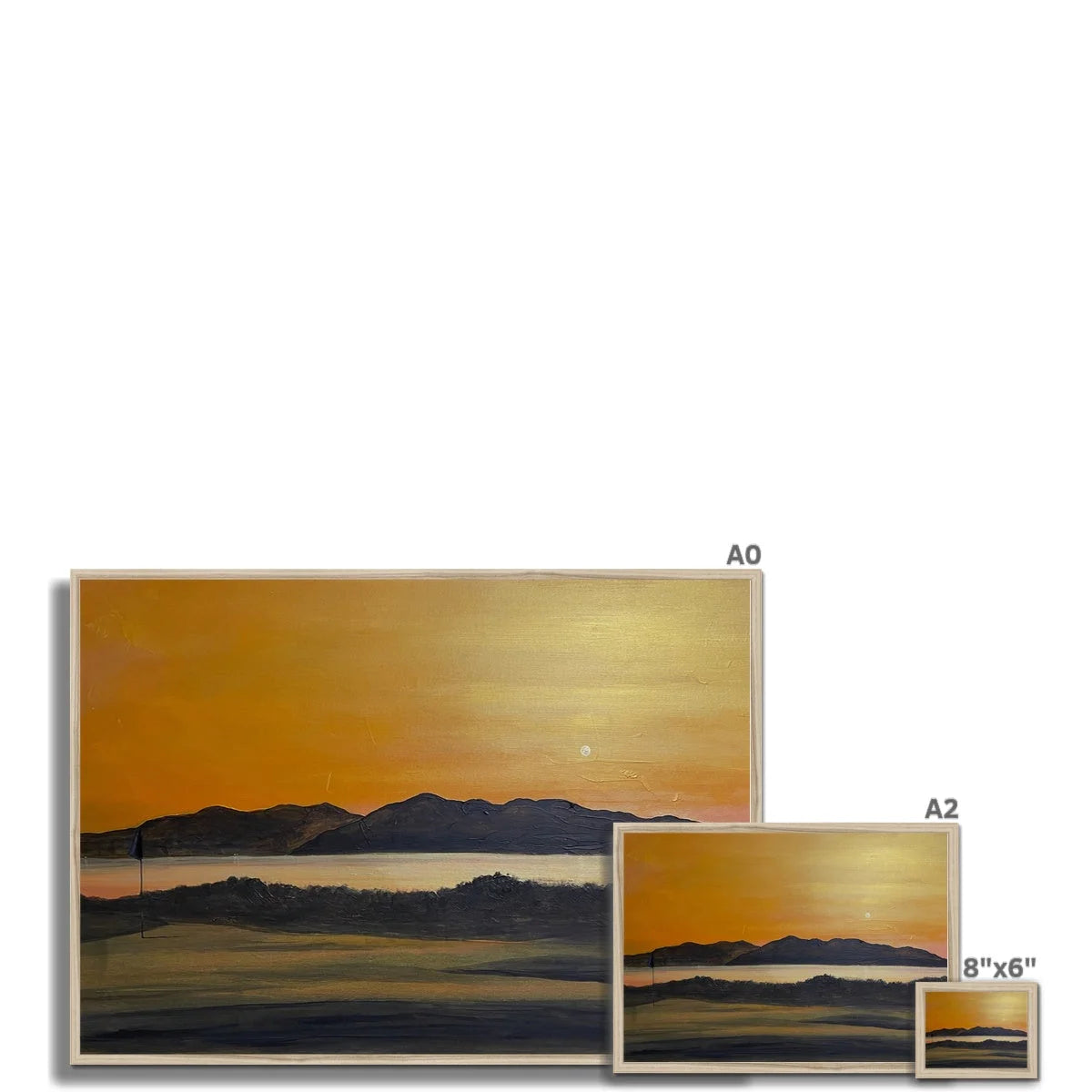 Royal Troon Golf Course 5th Green Framed Print - Arran Art Gallery Scotland Worldwide Shipping Paintings | Prints | Gifts from by Scottish