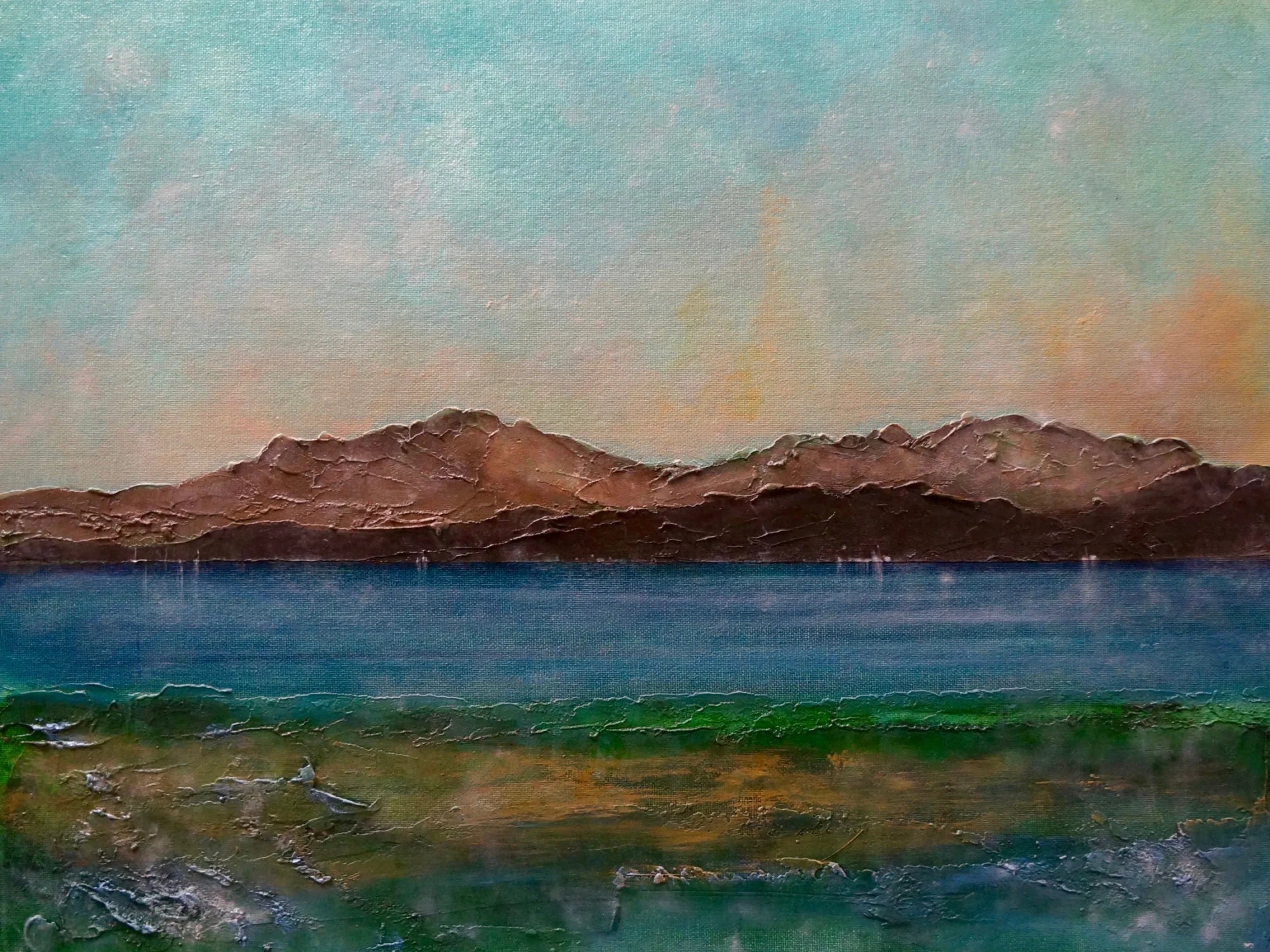 Scalpsie Bay Original Painting - Scottish Artist Arran Art Gallery Scotland