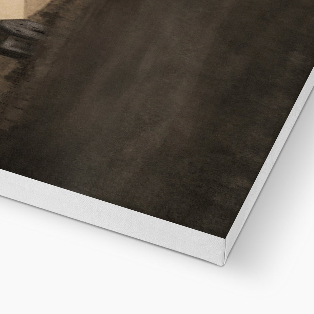 Scottish Paintings - ' A Moonlit Croft ' Canvas