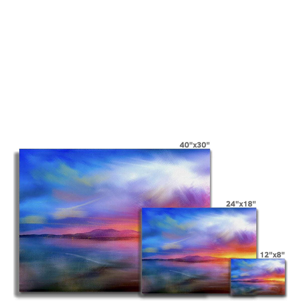Scottish Paintings - ' Arran Sunset ' Canvas