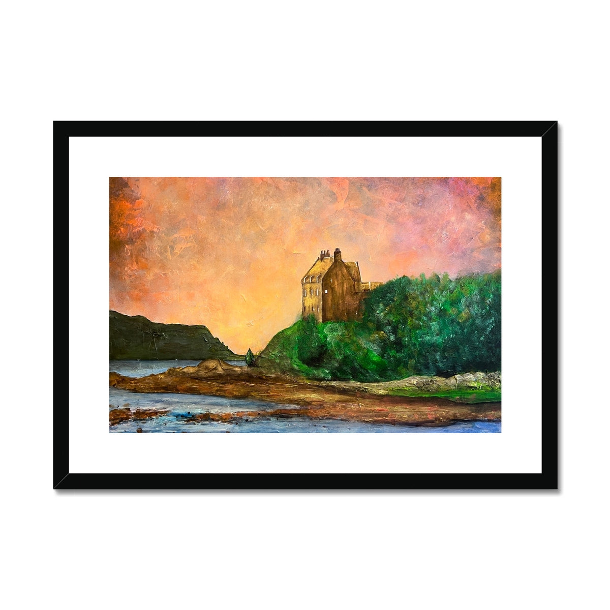 Scottish Paintings - ' Duntrune Castle ' Framed & Mounted Print